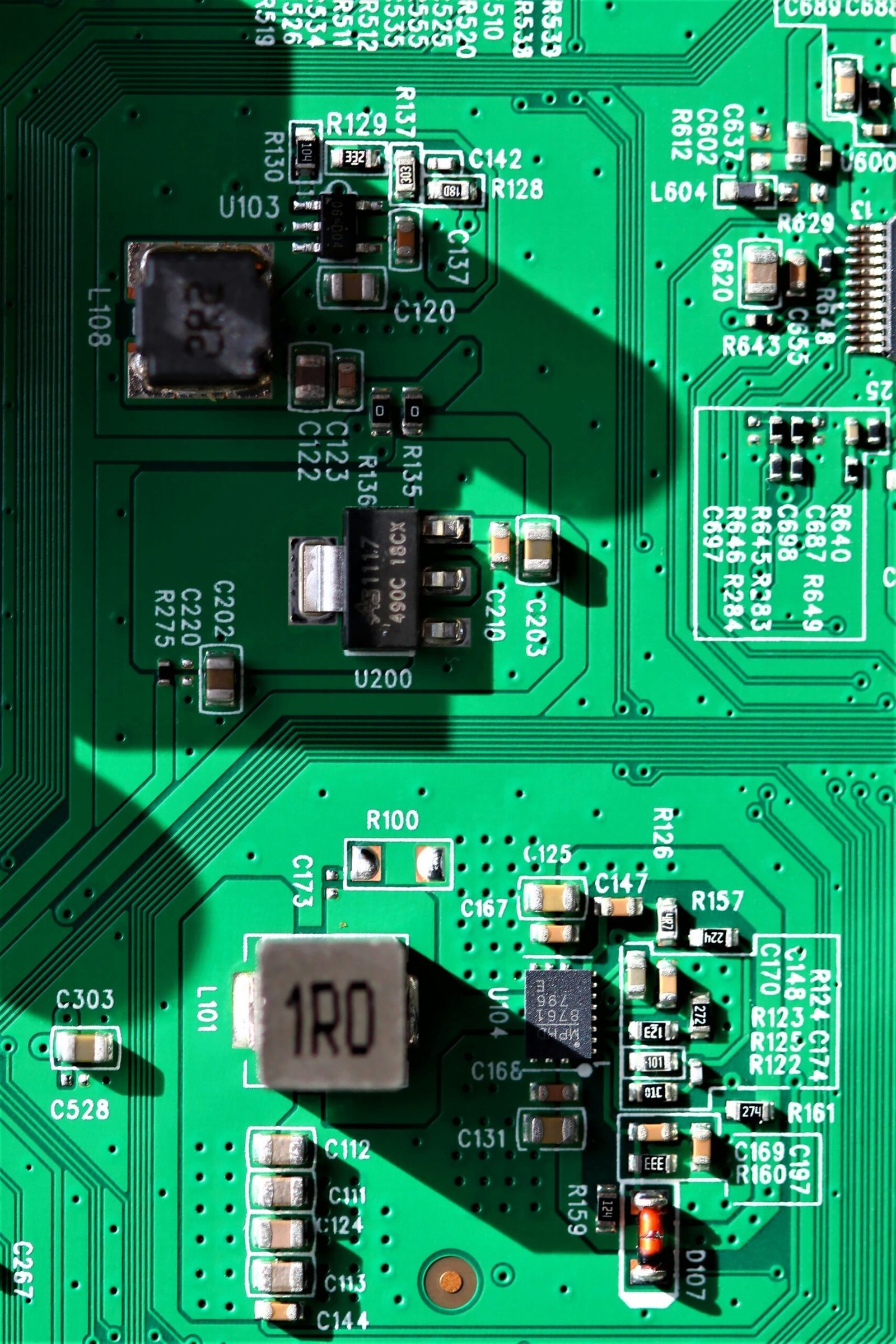 a close-up of a circuit board